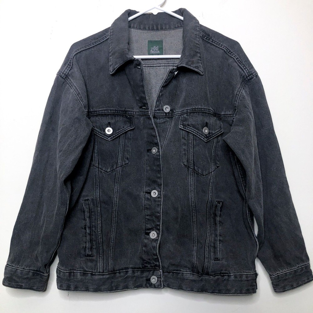 Wild Fable Women's S Denim Jacket, Gray/Grey